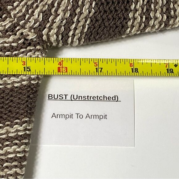 Chico's Chunky Knit Bell Sleeve Hook Front Fringe Cardigan Women's Size XS - Picture 3 of 16